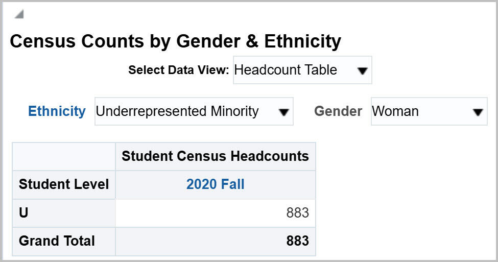 Census Equity Comparison report
