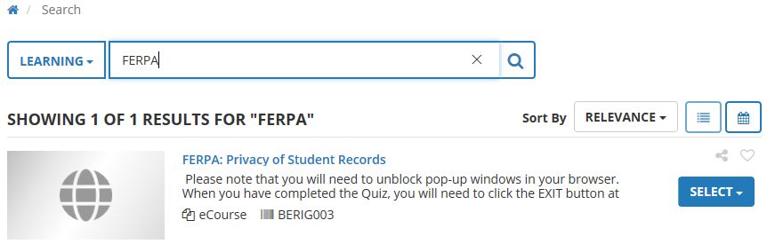 FERPA search results