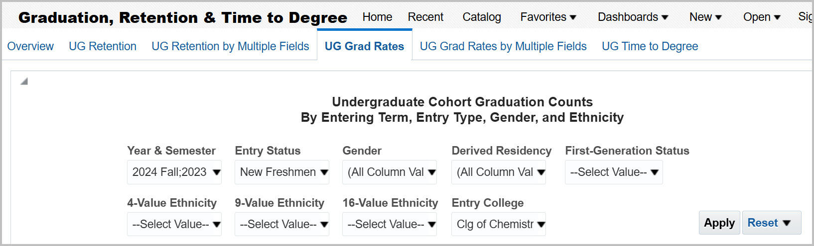 UG Grad Rates prompts
