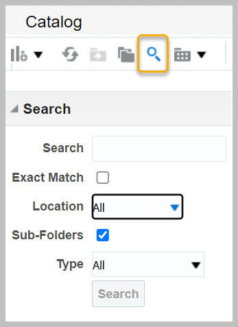 Catalog Search with All highlighted