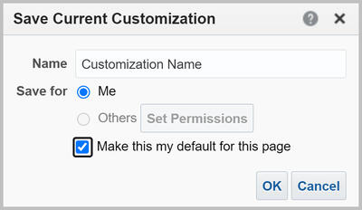 Save Current Customization dialog box