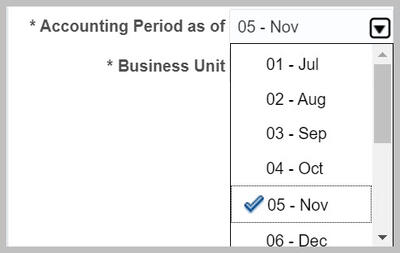 Drop-down menu with single selection allowed